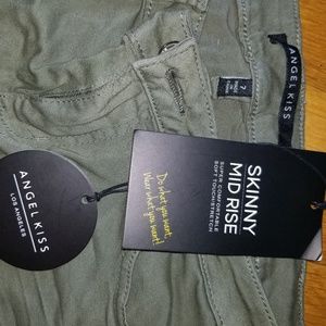 Angel Kiss Destressed Mid Rise Jeans